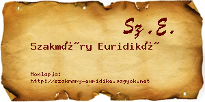 Szakmáry Euridiké névjegykártya
